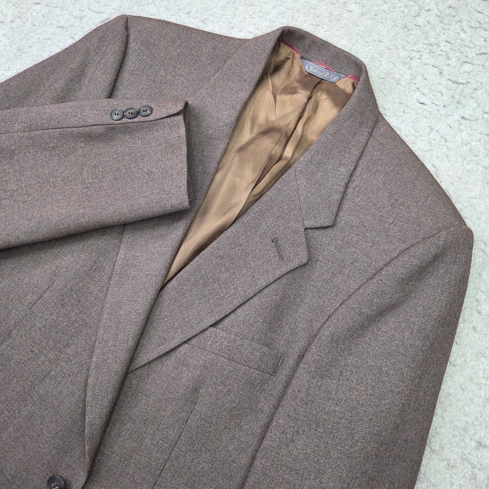 Vintage Levi Strauss & Co Business Class Suit Jacket Mens 44R Brown Made in USA